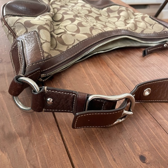 Coach Signature Brown and Tan Hobo Bag - Picture 7 of 7